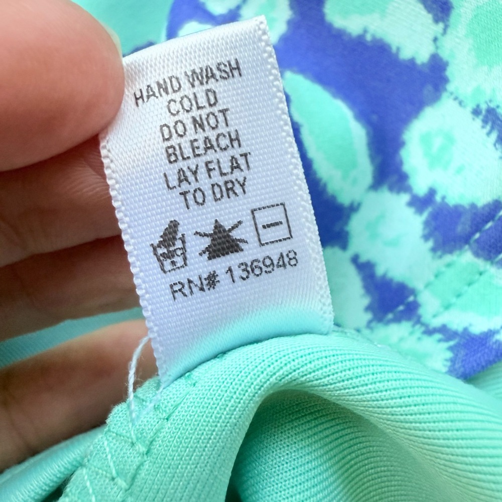 Nasty Gal Wave Crush Open Back Mini Dress Aqua / Turquoise Blue Tie Dye Scuba S - Picture 10 of 16